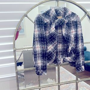 EUC plaid tweed coat in xsmall
